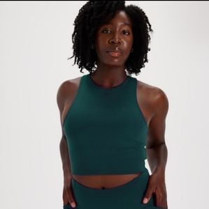 Girlfriend Collective Globe Green Dylan Tank Bra
